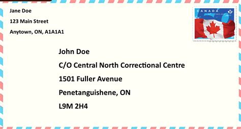Us postal service postage to canada top two lines similar to u.s. Writing To A Friend/Loved One In Jail Or Prison | FedPhoneLine