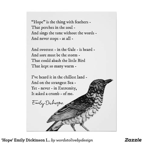 Hope Emily Dickinson Inspirational Poem Poster Emily Dickinson Poemas Emily Dickinson Quotes