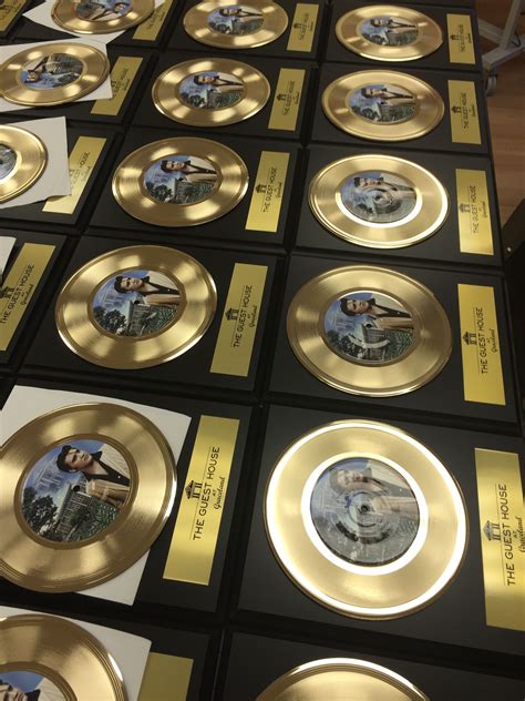 Custom Gold Record Plaques For Artist Merchandising Personalized