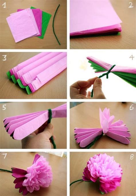 Diy Tissue Paper Flowers Pictures Photos And Images For Facebook
