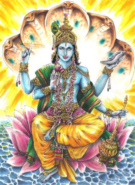 Lord Vishnu By El I Or On Deviantart