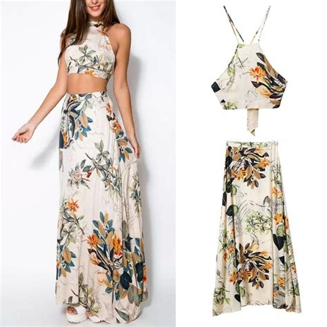 Floral Boho Long Maxi Dress Us Women Evening Party Beach Dresses Summer Sundress Ebay