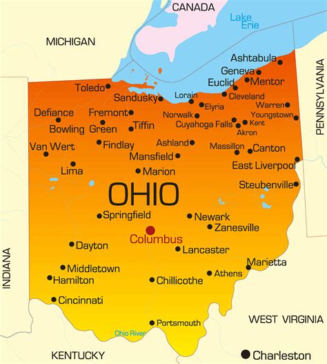 Collection 100 Images State Of Ohio Map With Cities And Counties Updated