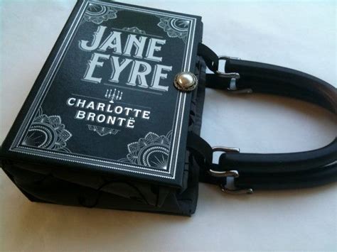 Jane Eyre Book Purse English Grey Tafetta Fabric Book Purse Purses