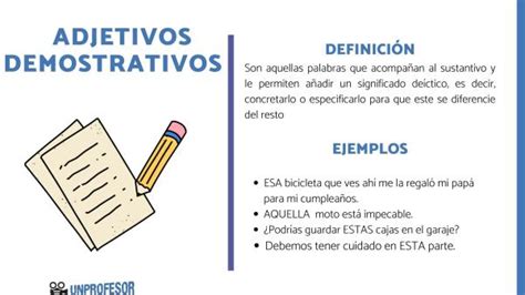 Adjetivos Demostrativos Definición Y Ejemplos