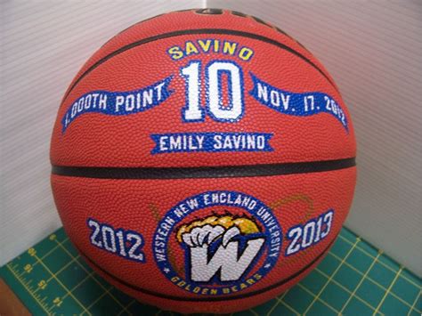 Hand Painted Basketball For 1000 Point Womens Basketball Player Hand
