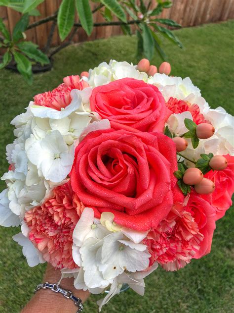 Coral Roses Gorgeous Wedding Bouquet Gorgeous Wedding Bouquet