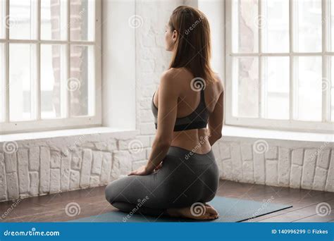 Beautiful Woman Practicing Yoga Doing Seiza Exercise Vajrasana Pose