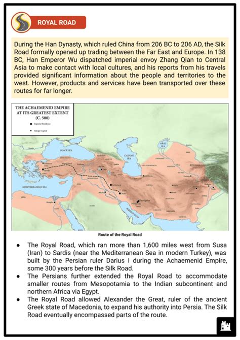 Silk Road History Economic Belt Facts And Worksheets