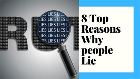 8 Top Reasons Why People Lie Lesoned