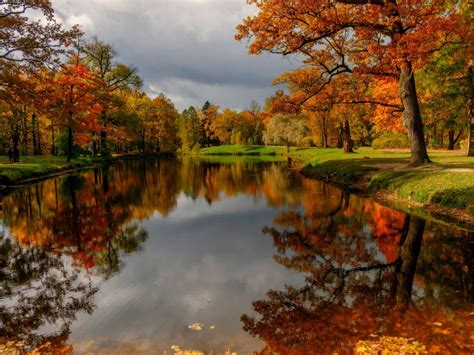 Beautiful River Hd Wallpapers Autumn Pictures With Water Reflection