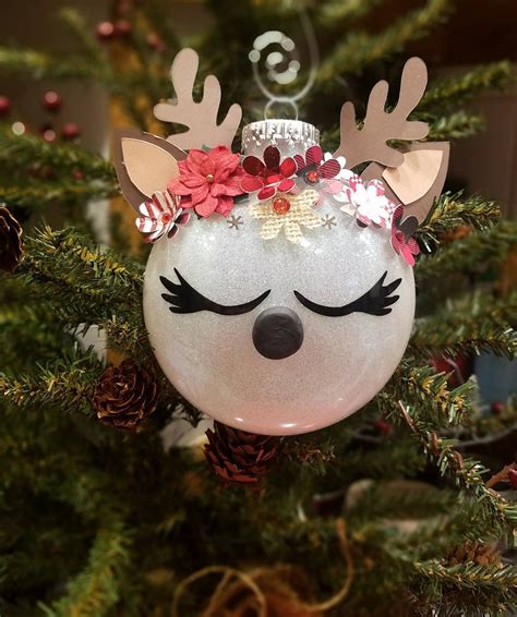 Diy Reindeer Ornaments Diy Yarn Filled Clear Ball Christmas Ornaments