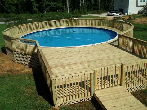 Pool Deck Plans Above Ground Wood Pool Deck Backyard Pool Pool Patio