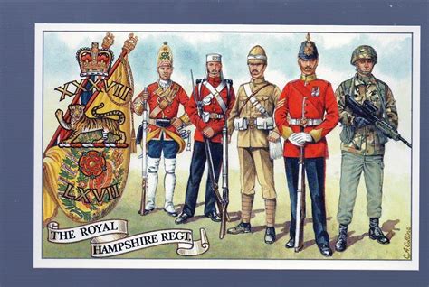 The Royal Hampshire Regiment 1702 1992 Postcard British Army