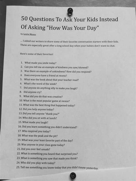 Questions To Ask Your Kids After School Kids Questions Short Stories