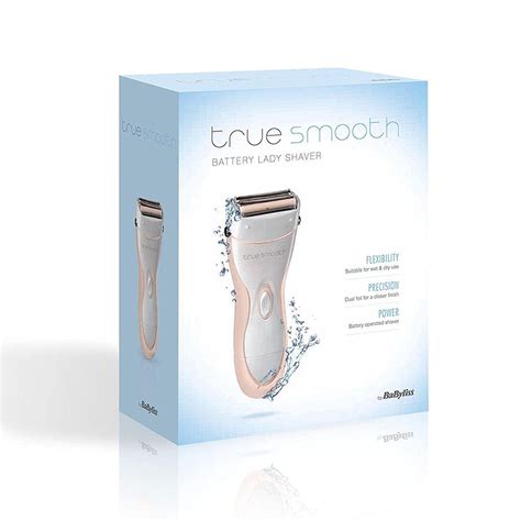Babyliss True Smooth Wet And Dry Battery Lady Shaver Women Trimmer Hair Removal White Beige