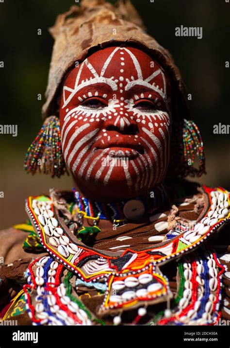 Kikuyu Tribe Woman With Traditional Make Up Laikipia County Thomson