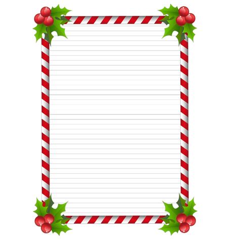 A4 Lined Printable Paper Christmas Stationery Christmas Letters
