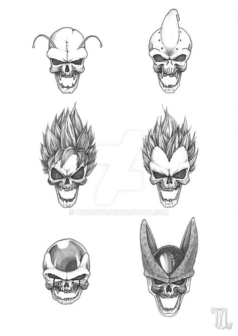 Dragon Ball Skulls Dibujo De Goku Tatuajes Pokemon Personajes De Dragon Ball