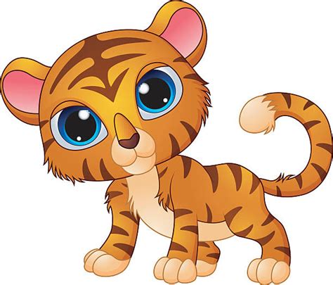 Royalty Free Tiger Cub Clip Art Vector Images