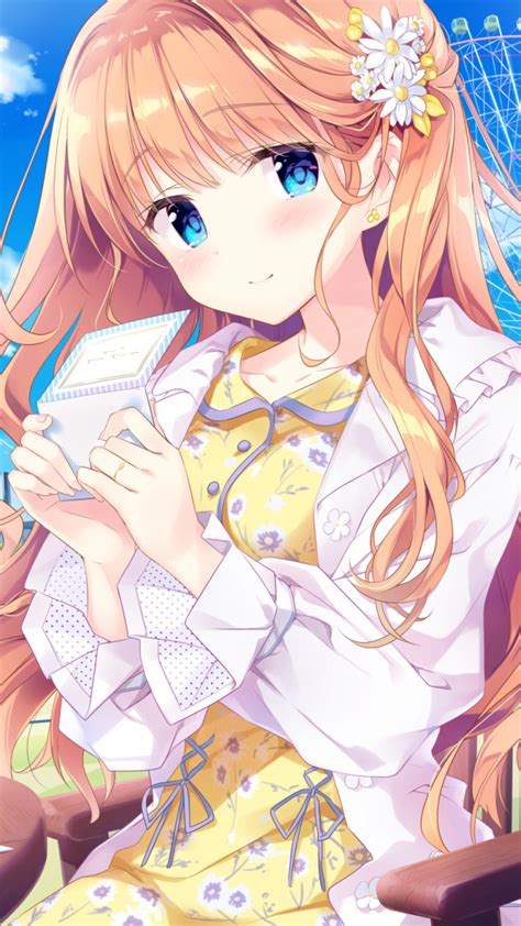 Download 720x1280 Wallpaper Cute Anime Girl Blue Eyes Samsung Galaxy
