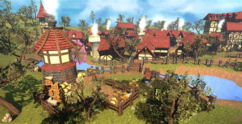 Cartoon Village 3d Model Max Obj Fbx Tga