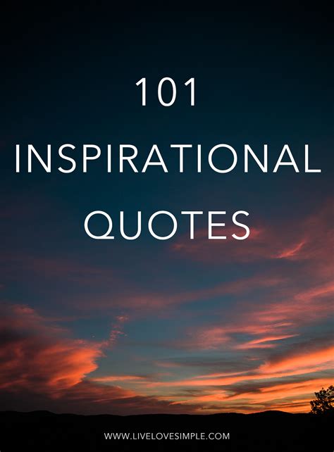 101 Inspirational Quotes Live Love Simple