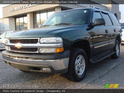 Dark Green Metallic 2004 Chevrolet Tahoe Graydark Charcoal