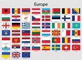 Premium Vector | Set of flags european countries all europe flag collection