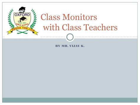 Class Monitor 2015 16