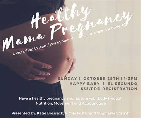 Have A Healthy Pregnancy Workshop Katie Bressack
