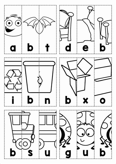 Free Phonics Cut And Paste Worksheets Sandra Rogers Reading Worksheets