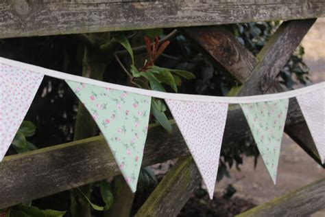 Vintage Floral Bunting Cotton Bunting Fabric Bunting Etsy