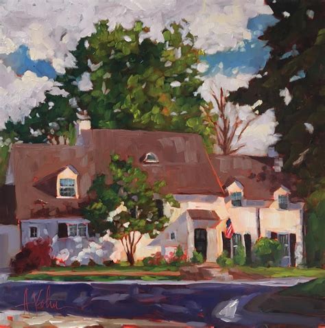 Rachael S House Original Fine Art By Hallie Kohn House Painting