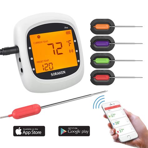 Wireless Meat Thermometer For Grilling Bluetooth Remote Thermometer
