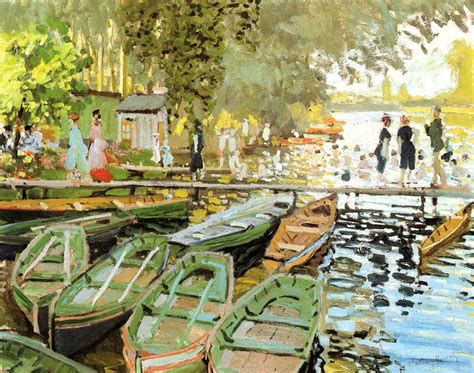 Les Bain De La Grenouillere Painting By Claude Monet