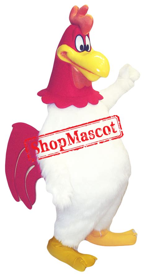 Superb White Chicken Mascot Costume