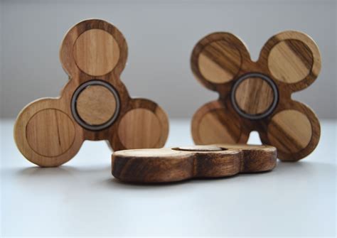 Fidget Spinner Made Of Walnut Wood Different Models With 3 4 Or 5