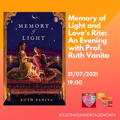 Memory Of Light And Love’s Rite An Evening With Prof Ruth Vanita British Asian Lgbti