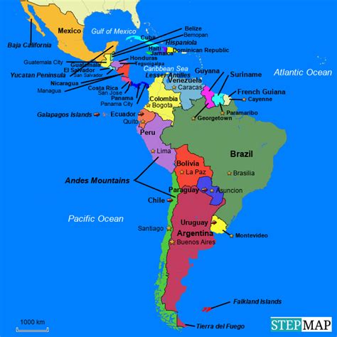 Stepmap Latin America Landkarte Für Argentina