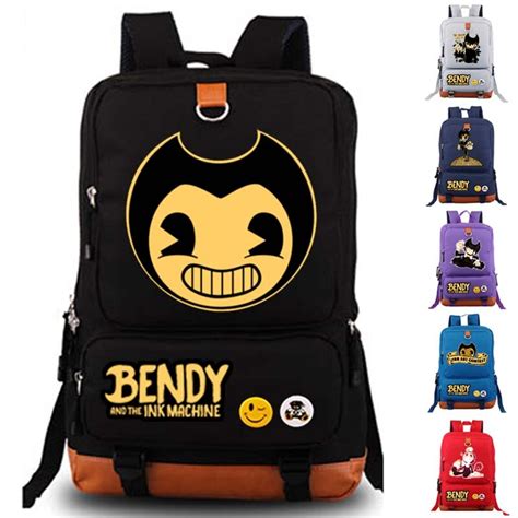 Bendy And The Ink Machine Laptop Backpack Kids School Bags For Teenage