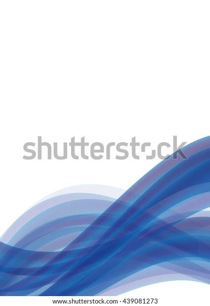 Abstraction Wavy Blue Lines On White Stock Vector Royalty Free