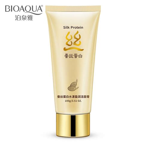 Bioaqua Brand Silk Protein Deep Pore Cleansing Cream Milk Facial Face
