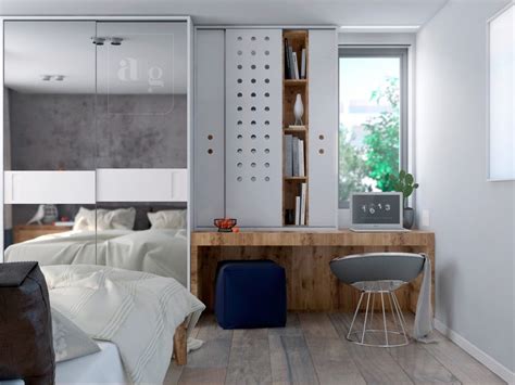Home Office In Bedroom Interior Design Ideas