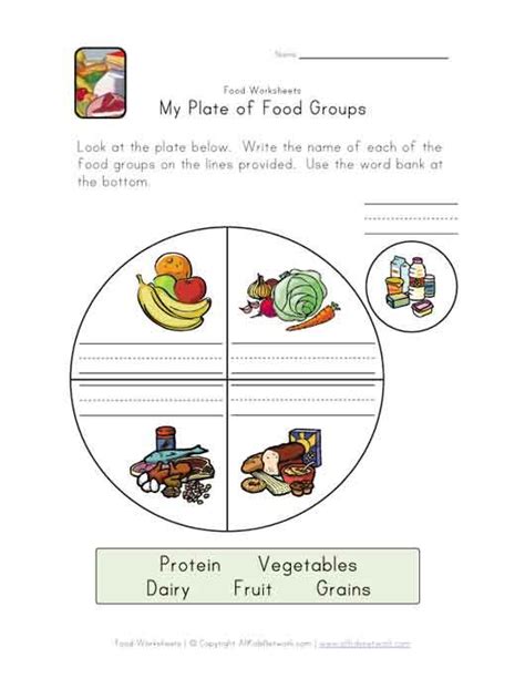 Add to my workbooks (7) embed in my website or blog add to google classroom My Plates of Food Groups | Group meals, Worksheets, Health ...