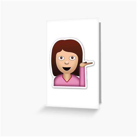 Sassy Girl Emoji Greeting Card For Sale By Dxstract Redbubble