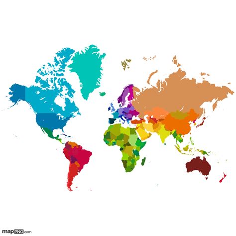 Map Of The World Color In Countries Map Of World