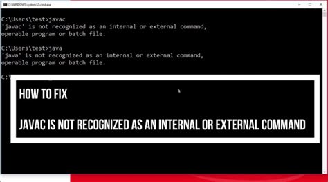 Javac Is Not Recognized As An Internal Or External Command Windows