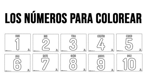 Los Numeros Para Colorear