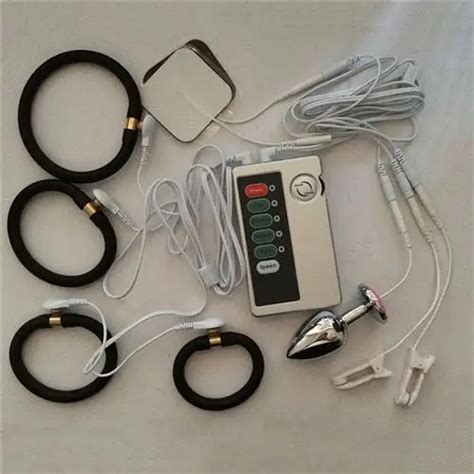 Share Electric Shock Massagers Vaginal Anal Penis Ring Electro Shock Butt Anal Vaginal Therapy